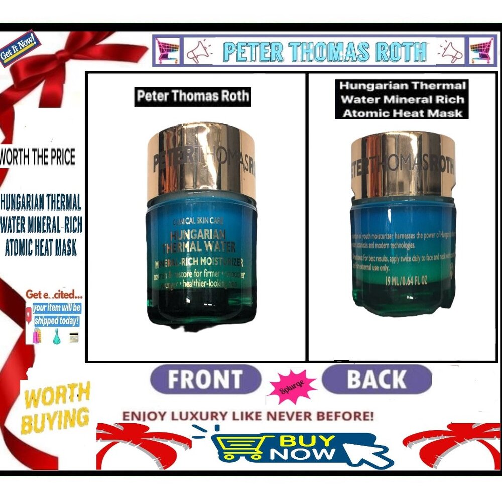 ✅ PETER THOMAS ROTH Mineral Rich➕🆒 MOISTURIZER Hungarian Thermal 💸BUY NOW‼️🟢